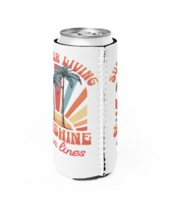 Retro Sunshine Slim Can Koozie