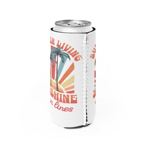 Retro Sunshine Slim Can Koozie