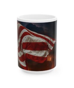 a mug with a american flag on it