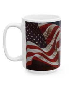 a mug with a american flag on it