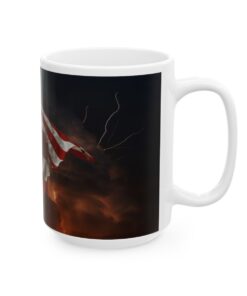 a mug with a american flag on it