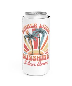 Retro Sunshine Slim Can Koozie