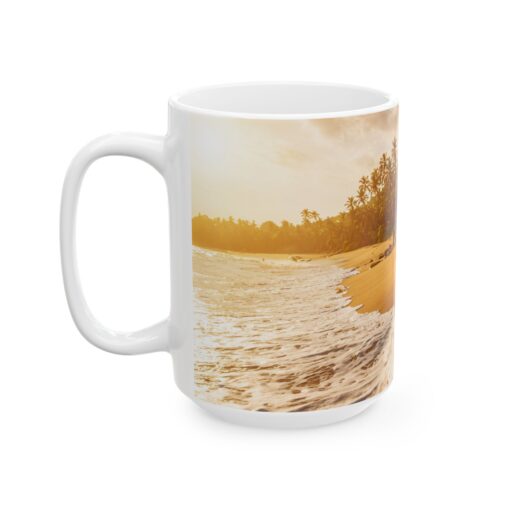 Tropical Caribbean Island Beach Sunset Serenity Mug, (11oz, 15oz)