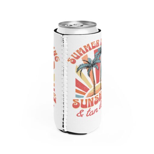 Retro Sunshine Slim Can Koozie