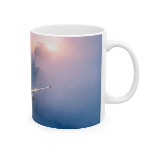 Sunset Flight Captivating 737 Coffee Mug, (11oz, 15oz)