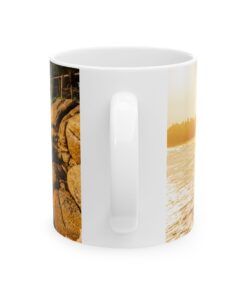 Tropical Caribbean Island Beach Sunset Serenity Mug, (11oz, 15oz)