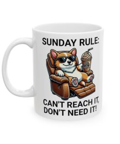 Sunday Rule Funny Corgi Mug