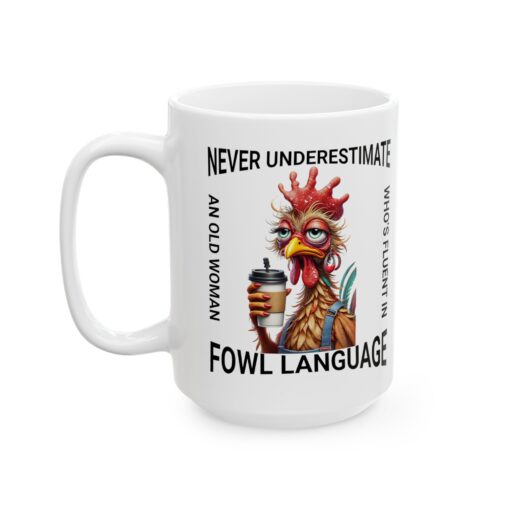 Old Woman Funny Chicken Mug