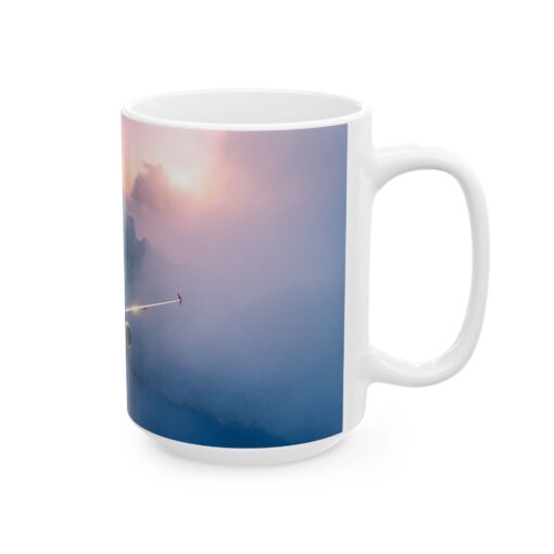 Sunset Flight Captivating 737 Coffee Mug, (11oz, 15oz)