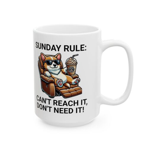 Sunday Rule Funny Corgi Mug