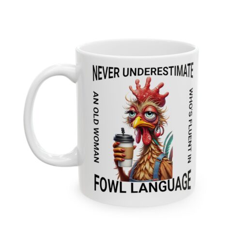 Old Woman Funny Chicken Mug