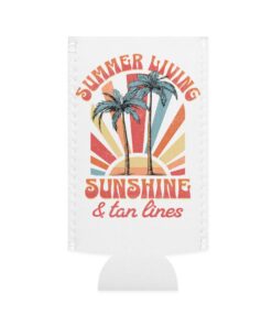 Retro Sunshine Slim Can Koozie