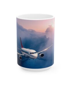 Sunset Flight Captivating 737 Coffee Mug, (11oz, 15oz)