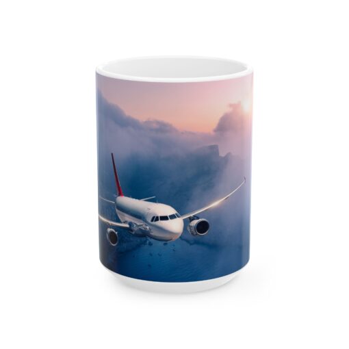 Sunset Flight Captivating 737 Coffee Mug, (11oz, 15oz)