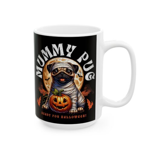 a coffee mug with a dog on it