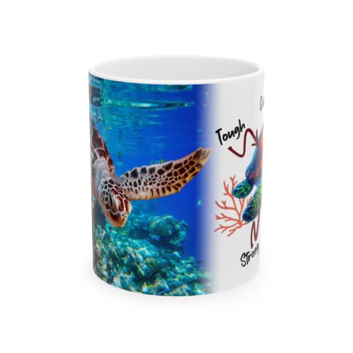 a mug with sea animals on it