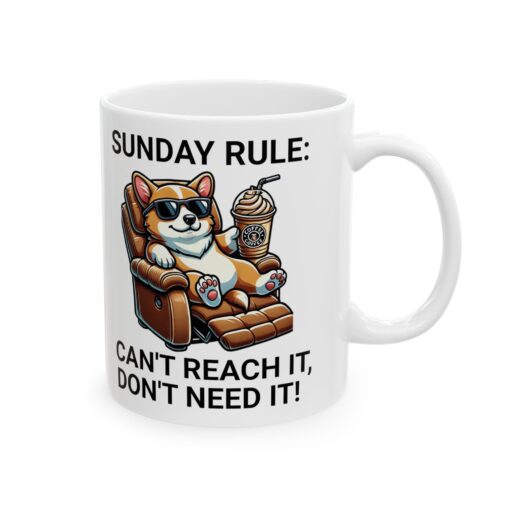 Sunday Rule Funny Corgi Mug