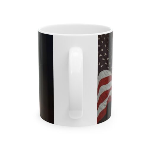 a mug with a american flag on it