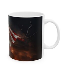 a mug with a american flag on it