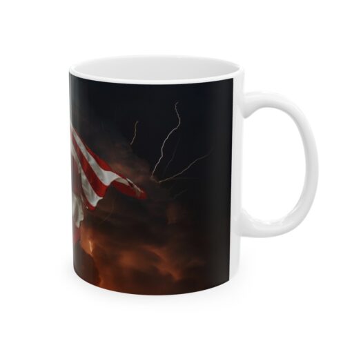 a mug with a american flag on it