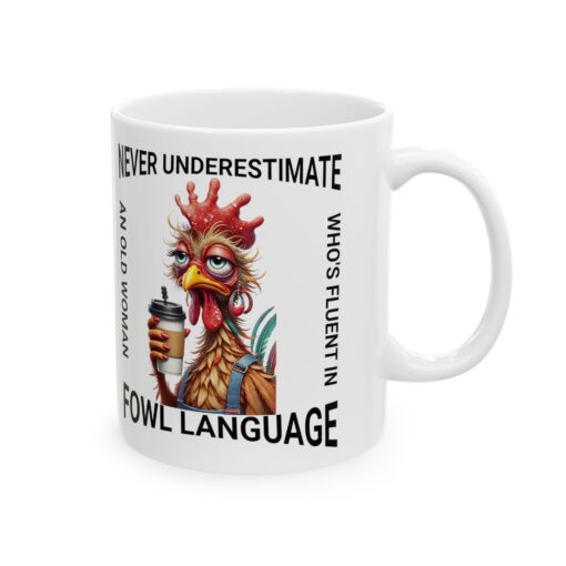 Old Woman Funny Chicken Mug