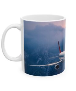 Sunset Flight Captivating 737 Coffee Mug, (11oz, 15oz)