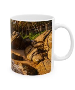 Tropical Caribbean Island Beach Sunset Serenity Mug, (11oz, 15oz)