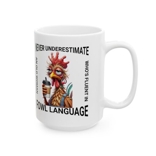 Old Woman Funny Chicken Mug