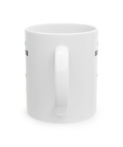 a white mug with a handle