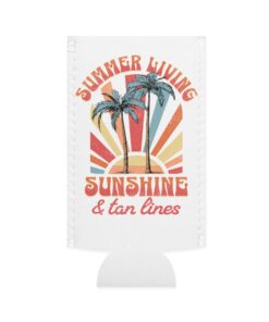 Retro Sunshine Slim Can Koozie