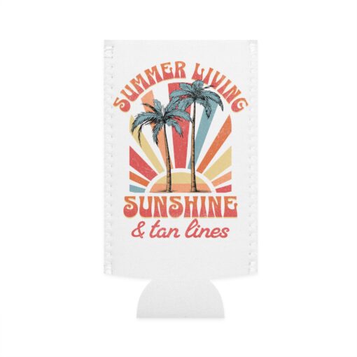 Retro Sunshine Slim Can Koozie