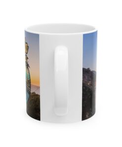 a white coffee mug handle