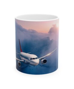 Sunset Flight Captivating 737 Coffee Mug, (11oz, 15oz)