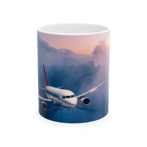 Sunset Flight Captivating 737 Coffee Mug, (11oz, 15oz)