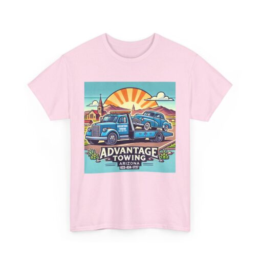 a pink shirt with a picture of cars on it