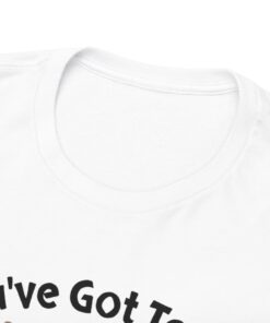 a white shirt with black text