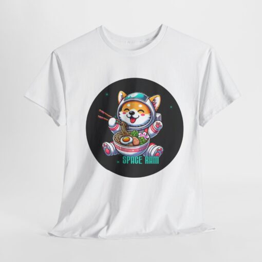 Tee shirt featuring a cartoon ram astronaut in space