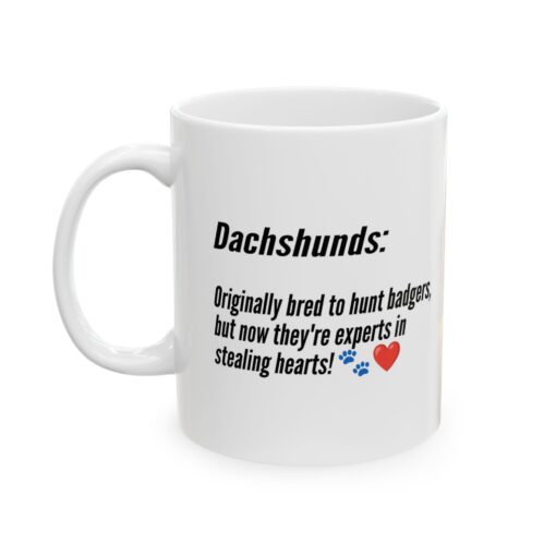 a white mug with black text