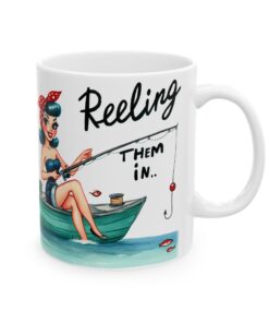 a mug with a woman on it