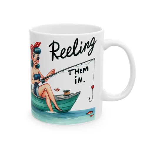 a mug with a woman on it