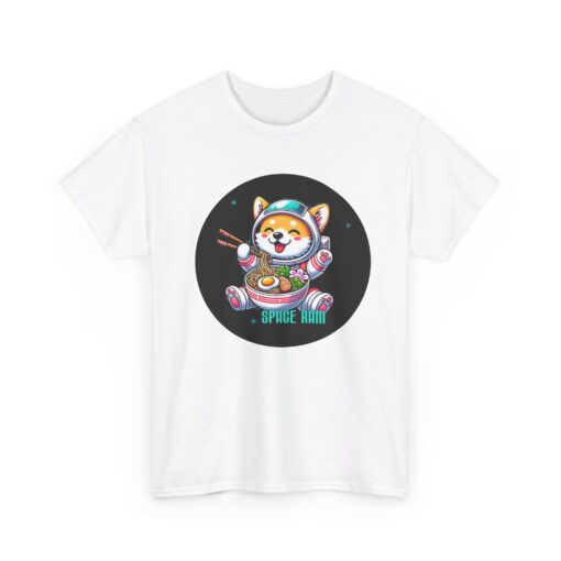 Tee shirt featuring a cartoon ram astronaut in space