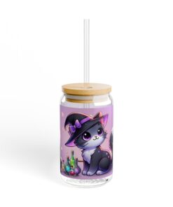 Witchy Whiskers Sipper Glass