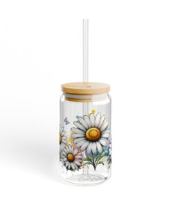 Daisy Dreams Sipper Glass, 16oz