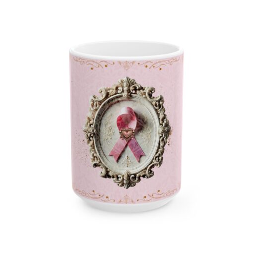 Victorian Elegance Breast Cancer Awareness Mug