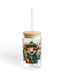 Kiss Me I Am Irish Frosted Glass Sipper