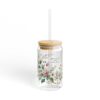 Bloom With Grace Frosted Sipper Glass