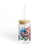 Patriotic Fireworks And Daisies Sipper Glass