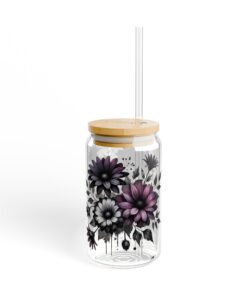 Moody Blooms Sipper Glass