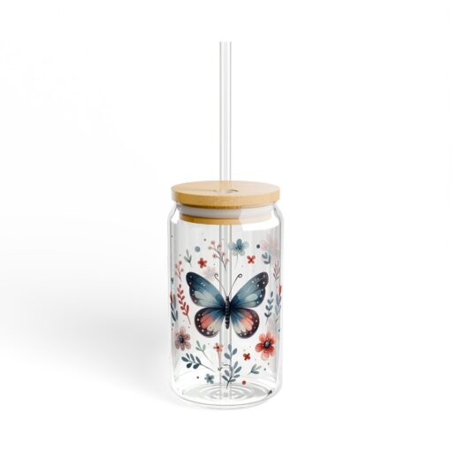 Whimsical Breeze Frosted Sipper Glass