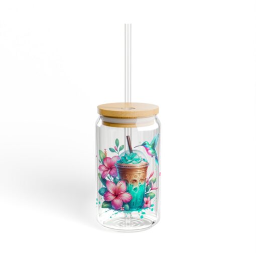 Tropical Bliss Frosted Sipper Glass